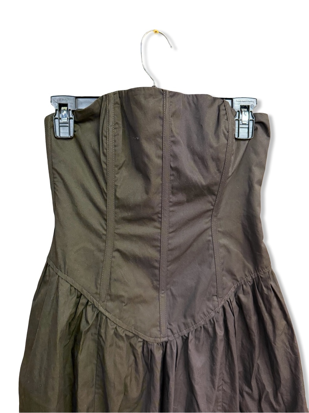 LPA Giana Maxi Dress Cacao Strapless Chocolate Brown bustier corset Revolve S - Picture 6 of 11